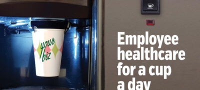 Employee healthcare for a cup a day